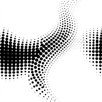 Abstract Dotted Halftone Wave Pattern