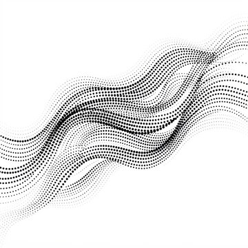 Dynamic Dotted Wave Halftone Audio Pattern
