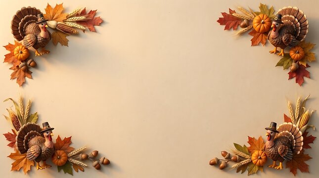Autumn floral corner arrangements with pampas grass and dried flowers on beige background