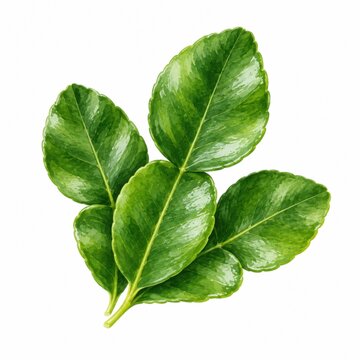 image.pngFresh Makrut Lime Leaves Watercolor Illustration