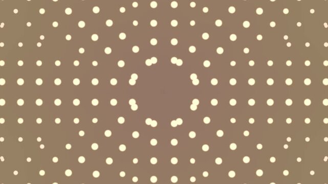 Rose Gold Polka Dot Pattern Pulsing, Geometric Radial Motion Background