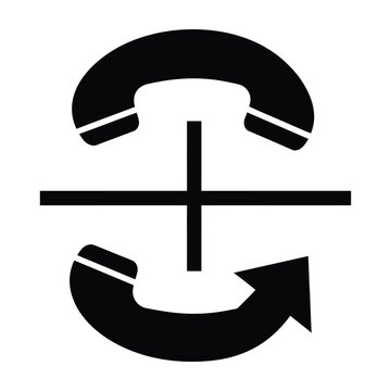 Call Forwarding Symbol Icon Representing Incoming Phone Redirecting Service Sign