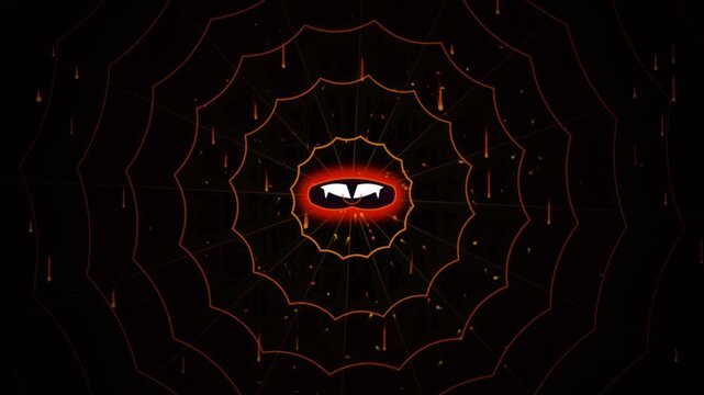 Concentric wavy rings glow with red and orange light creating a hypnotic tunnel effect on a dark background for futuristic design projects.