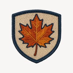 Obraz premium Embroidered maple leaf patch