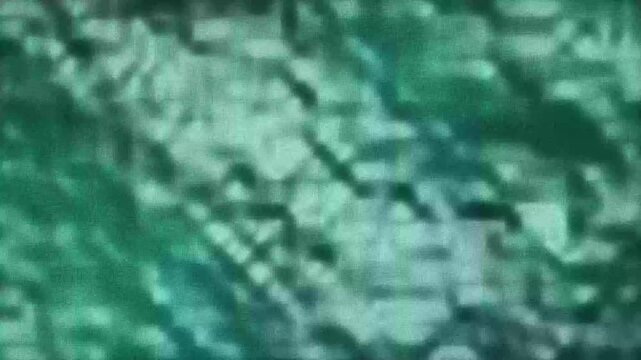 Green textured pixel noise forms an abstract digital mosaic pattern with dynamic distortion and organic fluid geometry.