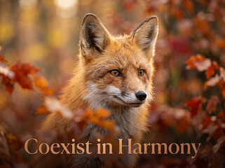 Fototapeta premium Close Up Portrait of Wild Red Fox in Autumn