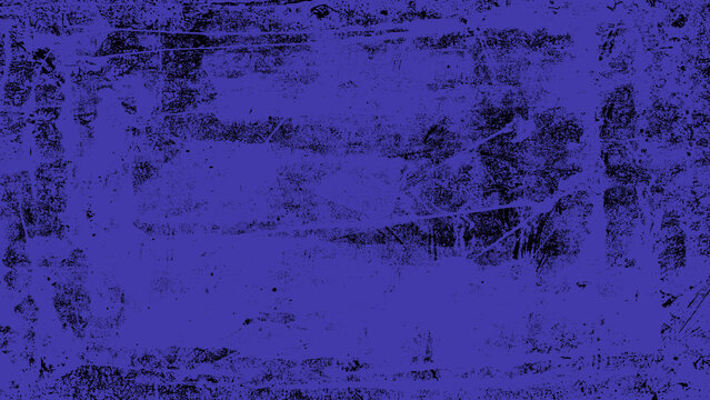 Blue abstract grunge texture background wall with black distressed scratch, rough paint, aged surface, copy space