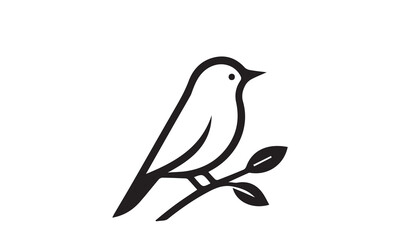 Fototapeta premium Modern Minimalist Bird Icon Set – Creative Flying Bird Vector Symbols