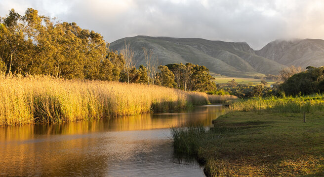 Klein River and Mountains at sunrise, Stanford, South Africa