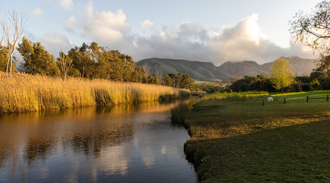 Klein River and Mountains at sunrise, Stanford, South Africa