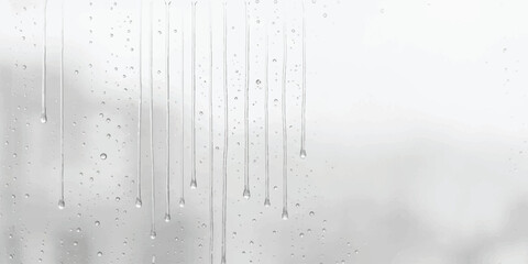 Obraz premium Rain drops running down on a clear glass window pane
