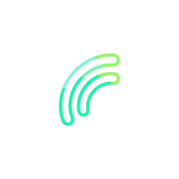 Wireless signal icon vector illustration with simple modern gradient lines