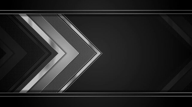 Dark luxury background with layered chevrons and dotted texture animation