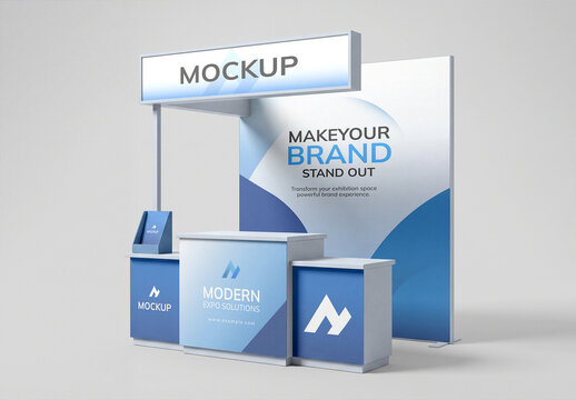 Exhibition Booth Display Mockup