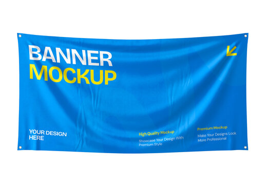 Hanging Fabric Banner Mockup