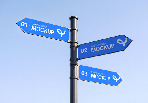 Directional Sign Mockup