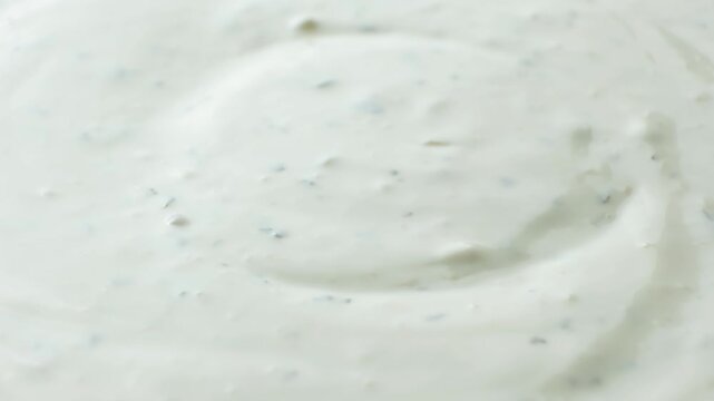 Slow Rotating Cooking Background Tartar Sauce