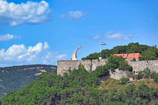 Esztergom Castle Medieval Wall and Coronation Monument in Hungary