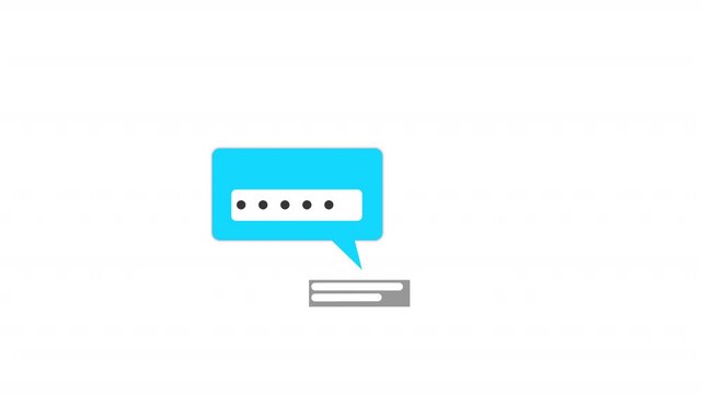 Successful password verification code bubble notification with green checkmark icon isolated on white background vector illustration
