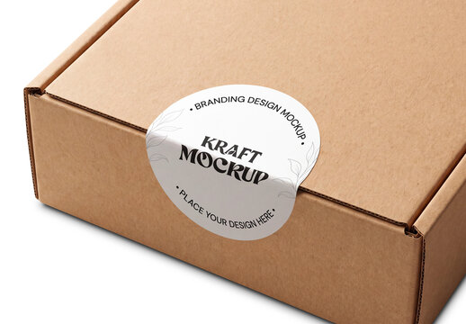 Kraft Box Packaging Mockup