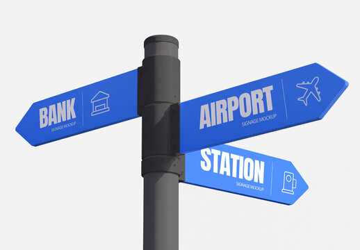 Directional Signage Mockup