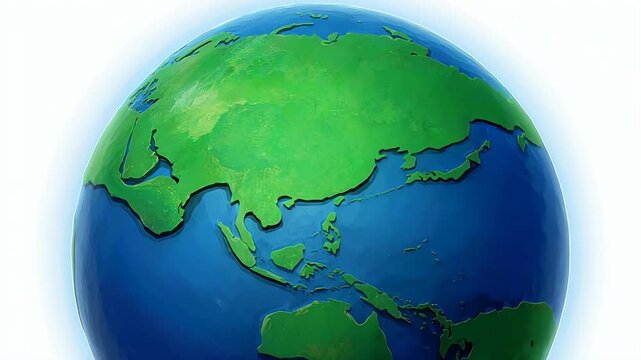 earth globe on white background
