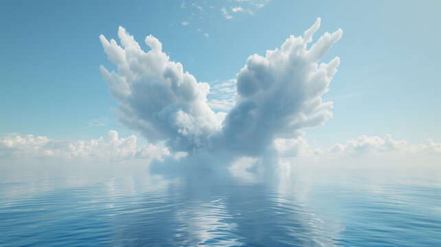 Nube con forma de mariposa