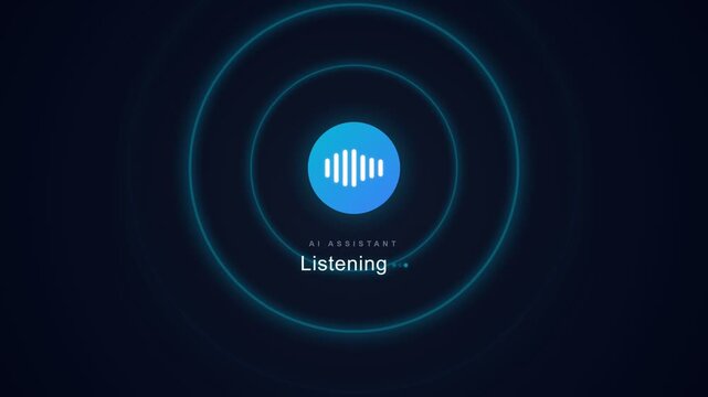 Artificial Intelligence AI Voice Assistant Pulse Ring Interface Loop