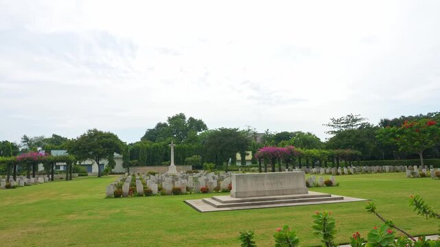 Madras War Cemetery is located in Nandambakkam, Chennai formerly Madras, Tamil Nadu, India. It was created to receive Second World War graves from civil and cantonment cemeteries in south India spot.