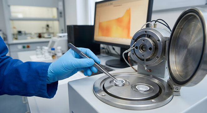 Thermische Analyse einer Polymerprobe im Labor