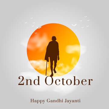 Gandhi Jayanti poster. Vector illustration