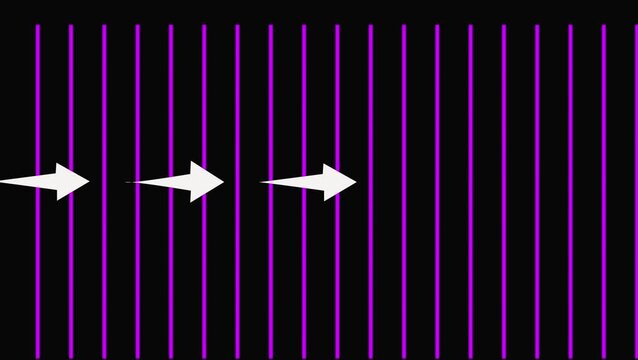 Abstract digital 3D perspective grid moving infinitely through a smoky ,infinite white grid tunnel seamless loop animation with grid line top and bottom moving right and left on black background.