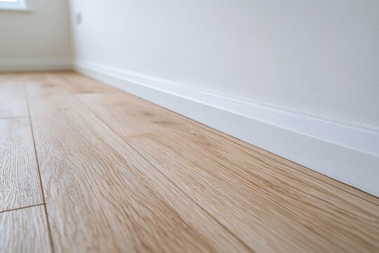 The Wooden Floor Close-Up: Natural Oak Planks with Light and Grain