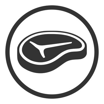Beef meat steak icon isolated on transparent background