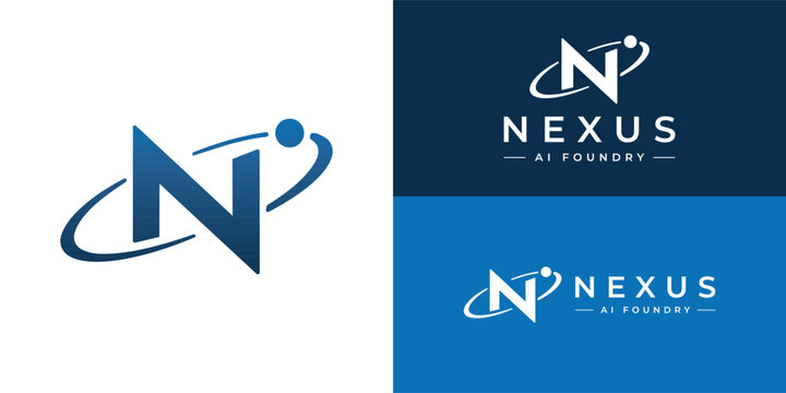 A minimalist, gradient blue logo for an AI research company featuring a geometric 'N' with an orbital accent. This symbolises intelligence, behavioural insight, connection, and advanced technology.
