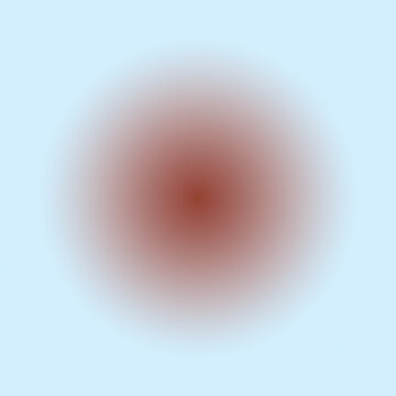 Blurred reddish gradient circle against a pale blue background blur