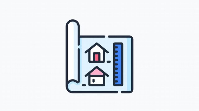 Crisp technical architecture drafting animation on clean warm-white desk with zero shadows. Replaces artificial spinning clock elements with an authentic technical drafting pen, animated dimension ext