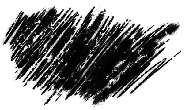 Black Scribble Abstract: A chaotic and energetic abstract composition featuring bold, dark scribbles and textured marks, conveying a sense of raw expression and artistic freedom.