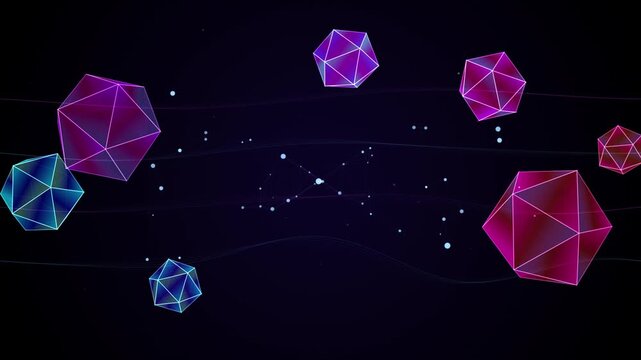 Geometric Holographic 3D Cinematic Background 