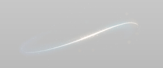 Elegant light path with stardust, flare and radiant energy. © Emryx