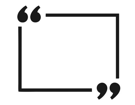 quote box frame vector on transparent background