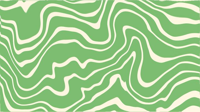 Simple green groovy background with wave lines