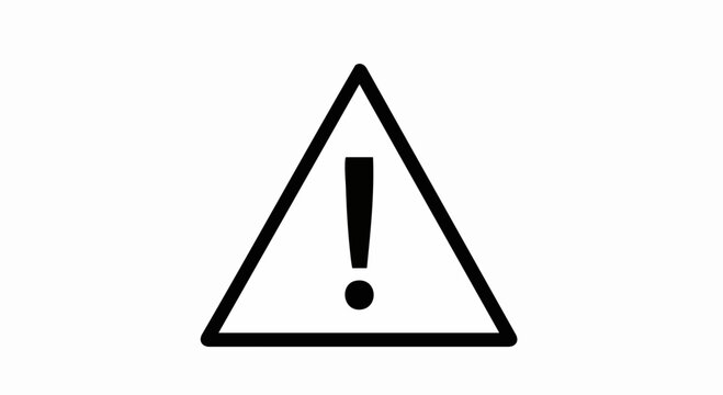 Warning Sign: Triangle with Exclamation Point for Hazard Alert.
