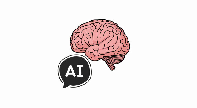 Artificial Intelligence Brain Concept: A Visual Representation of AIs Cognitive Power.