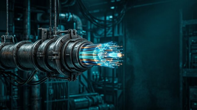 Fiber optic cable in secure data conduit