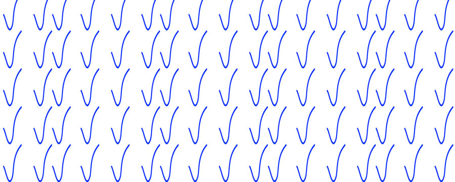 Varios l&iacute;neas de color azul como s&iacute;mbolo de chequeo o verificaci&oacute;n en un fondo blanco 