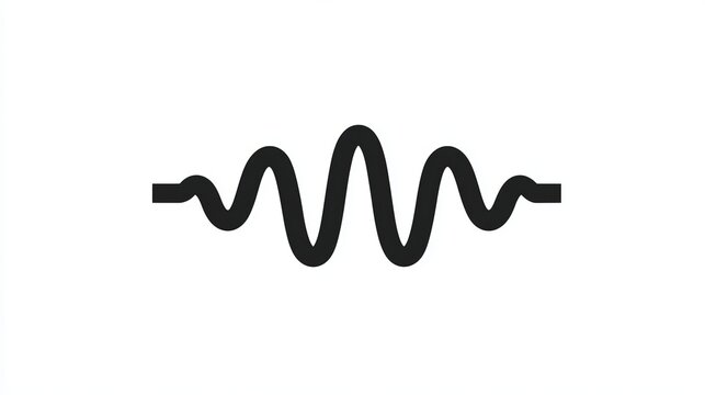 Abstract sound wave graphic illustration, conveying audio frequency, signal transmission, and communication concept for modern design