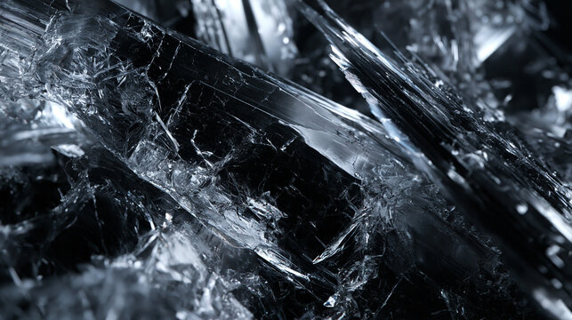 Abstract Shattered Dark Crystal Glass Texture Background