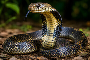 Obraz premium close up of a snake on a tree