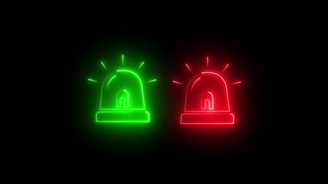 Fleshing strobe lights from an emergency vehicle. flashing warning light, siren , police. emergency services, ambulance spot light background 4k animation